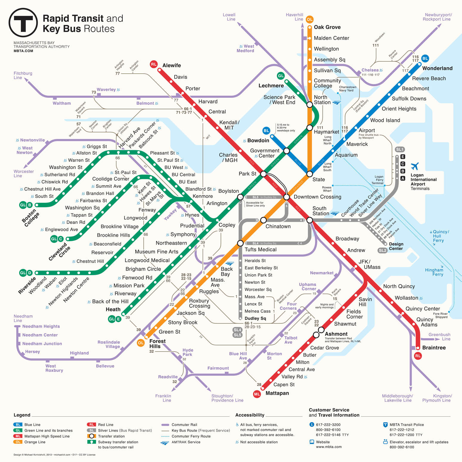 MBTA map redesigns | Bostonography
