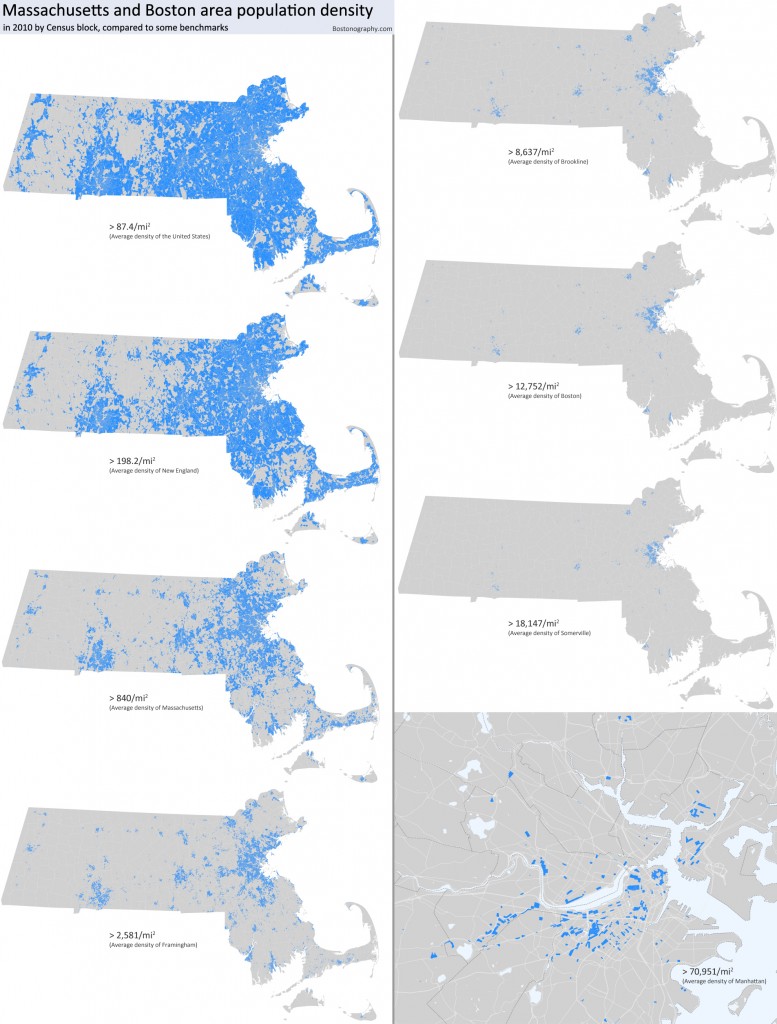 Massachusetts population density multiples