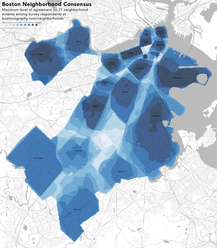 Boston neighborhoods consensus