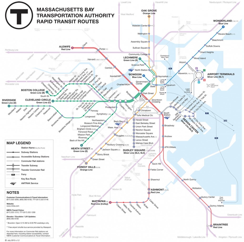 MBTA map redesigns | Bostonography